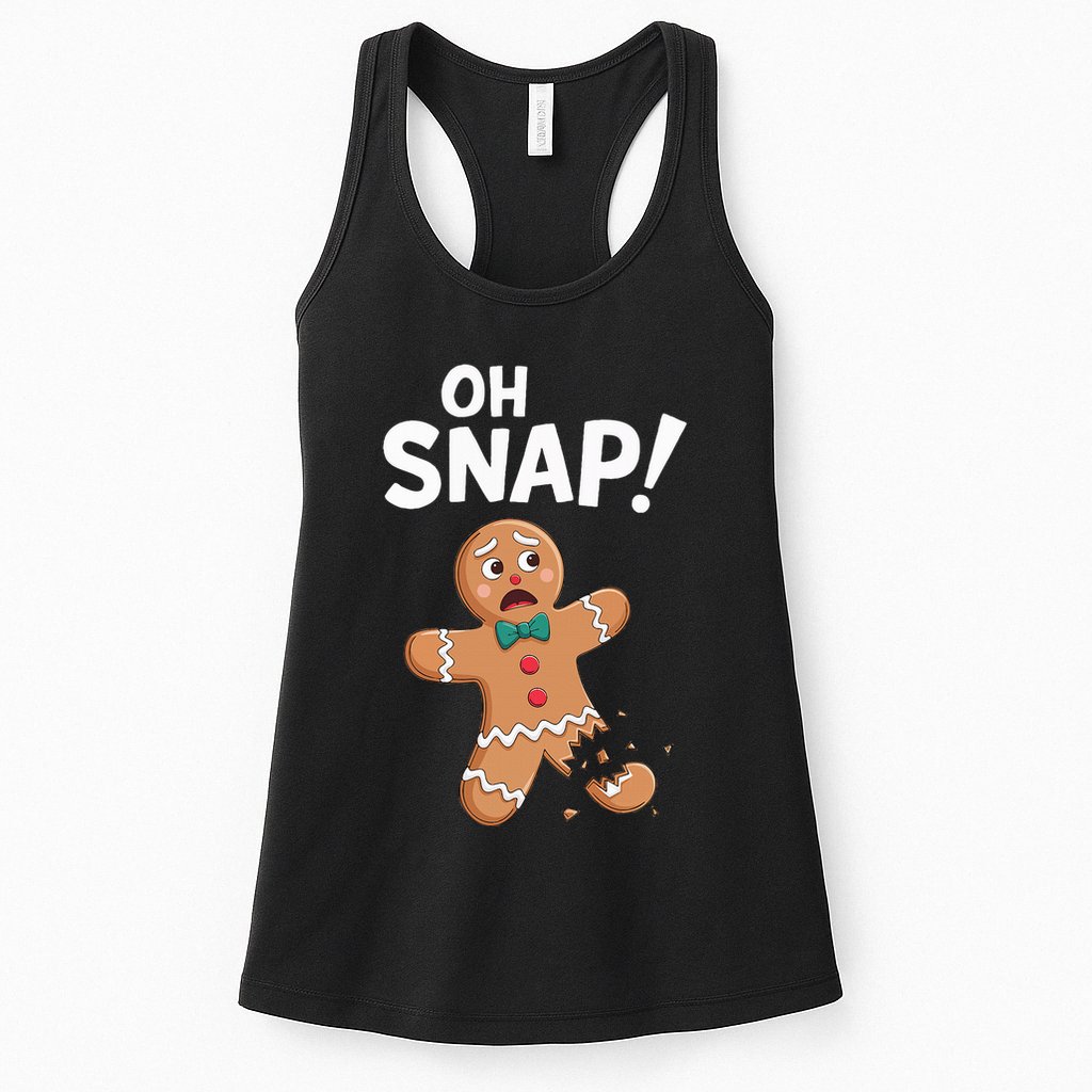 Oh Snap Gingerbread Man Adult Costume Womens Tank Top