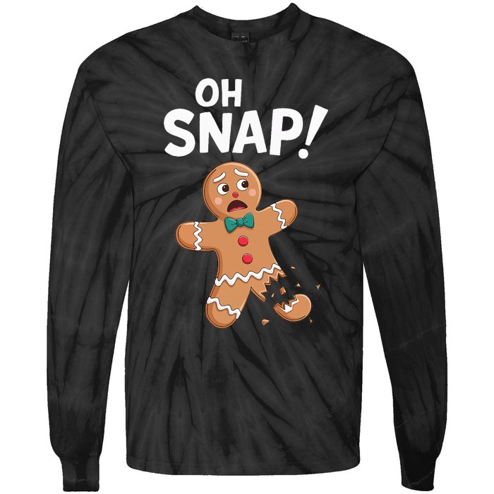 Oh Snap Gingerbread Man Adult Costume Tie-Dye Long Sleeve Shirt