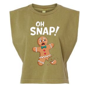 Oh Snap Gingerbread Man Adult Costume Garment-Dyed Women's Muscle Tee