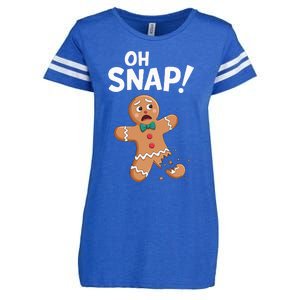 Oh Snap Gingerbread Man Adult Costume Enza Ladies Jersey Football T-Shirt