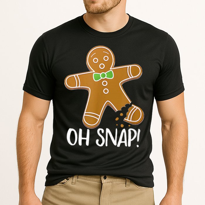 Oh Snap Gingerbread Man Cookie Broken Leg Cooling Performance Crew T-Shirt