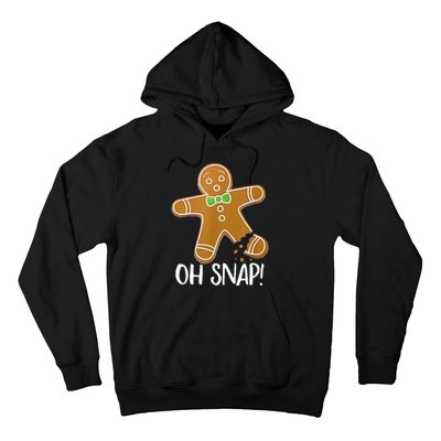 Oh Snap Gingerbread Man Cookie Broken Leg Hoodie