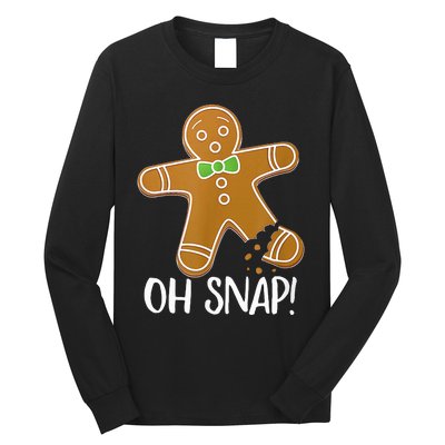 Oh Snap Gingerbread Man Cookie Broken Leg Long Sleeve Shirt