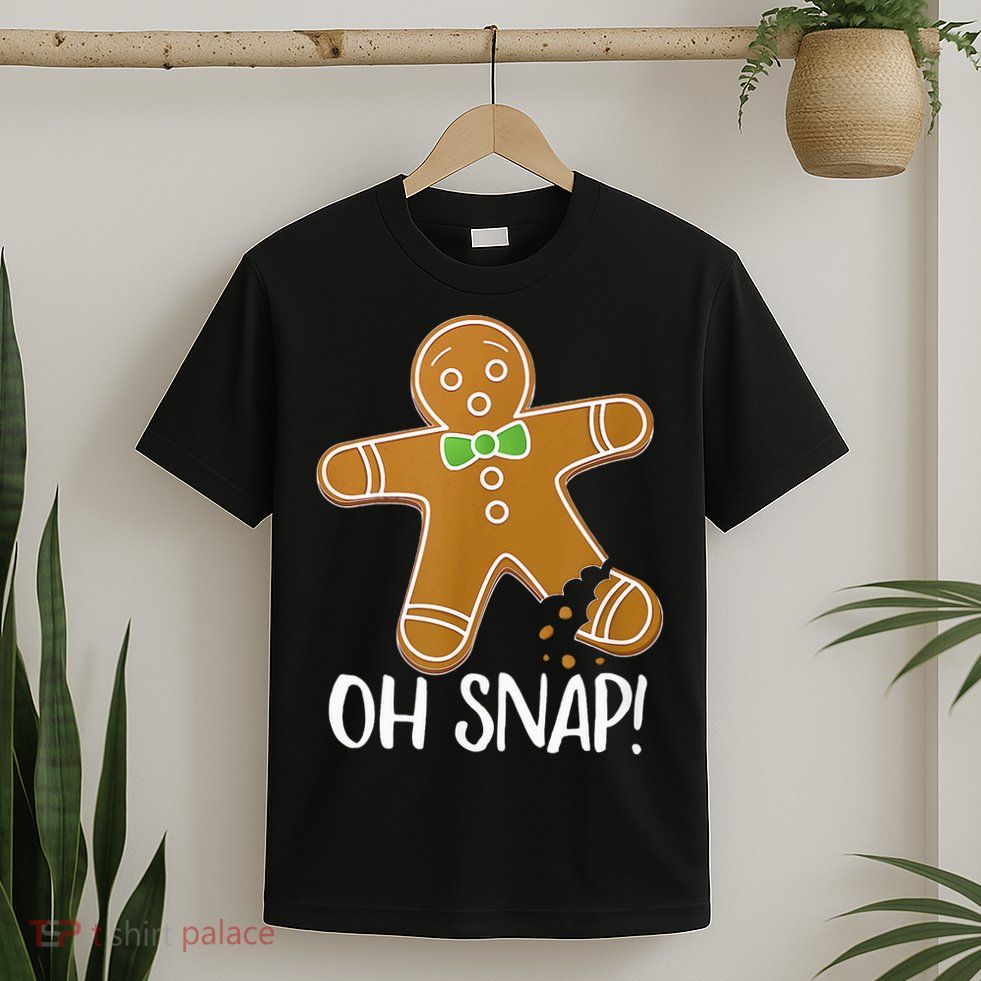 Oh Snap Gingerbread Man Cookie Broken Leg T-Shirt