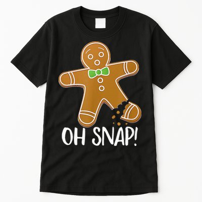 Oh Snap Gingerbread Man Cookie Broken Leg Tall T-Shirt