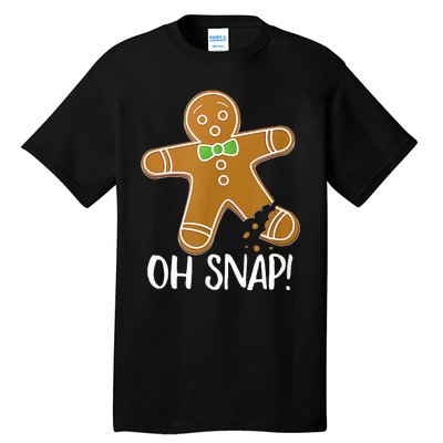 Oh Snap Gingerbread Man Cookie Broken Leg Tall T-Shirt