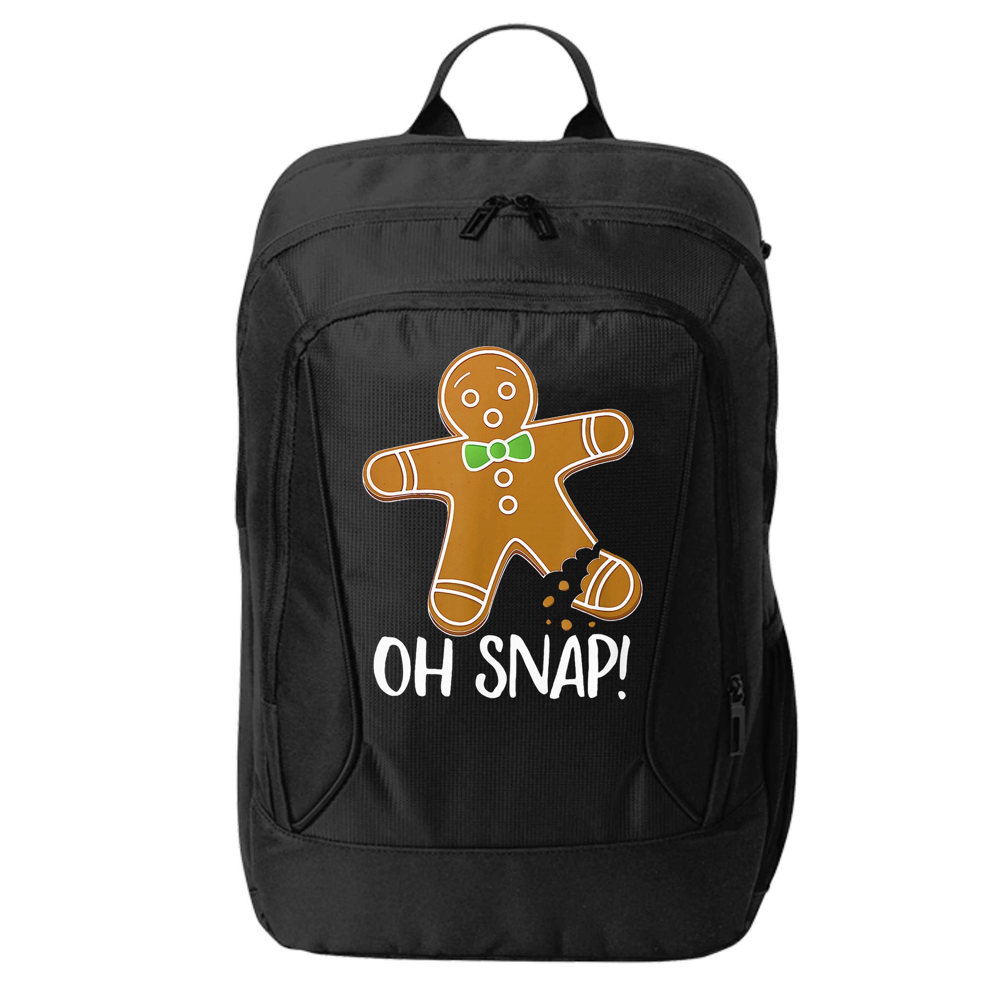 Oh Snap Gingerbread Man Cookie Broken Leg City Backpack