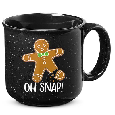 Oh Snap Gingerbread Man Cookie Broken Leg 15oz Campfire Ceramic Mug