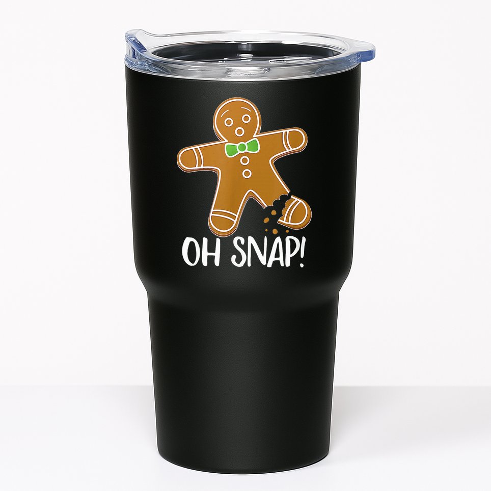Oh Snap Gingerbread Man Cookie Broken Leg Tumbler