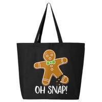 Oh Snap Gingerbread Man Cookie Broken Leg 25L Jumbo Tote