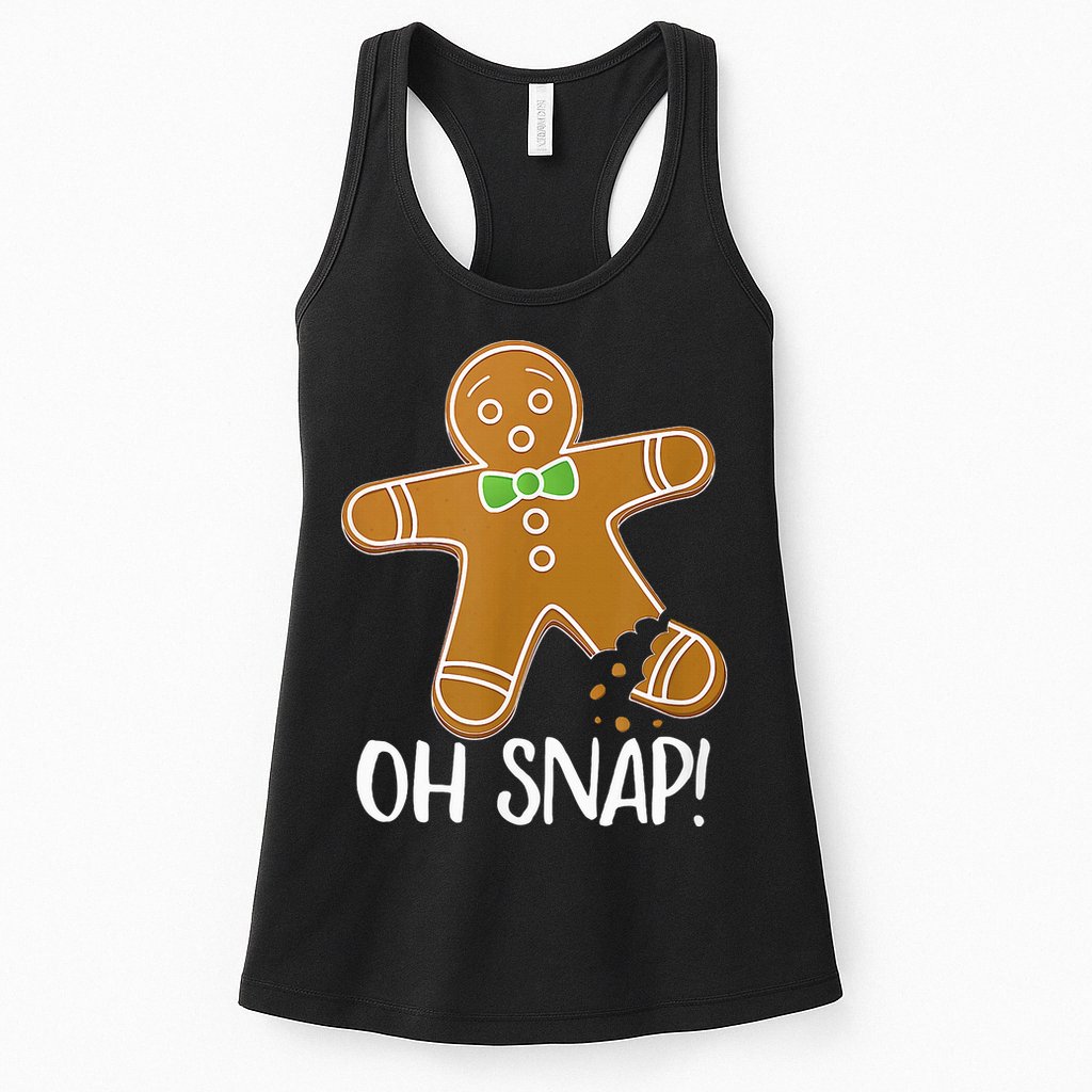Oh Snap Gingerbread Man Cookie Broken Leg Womens Tank Top