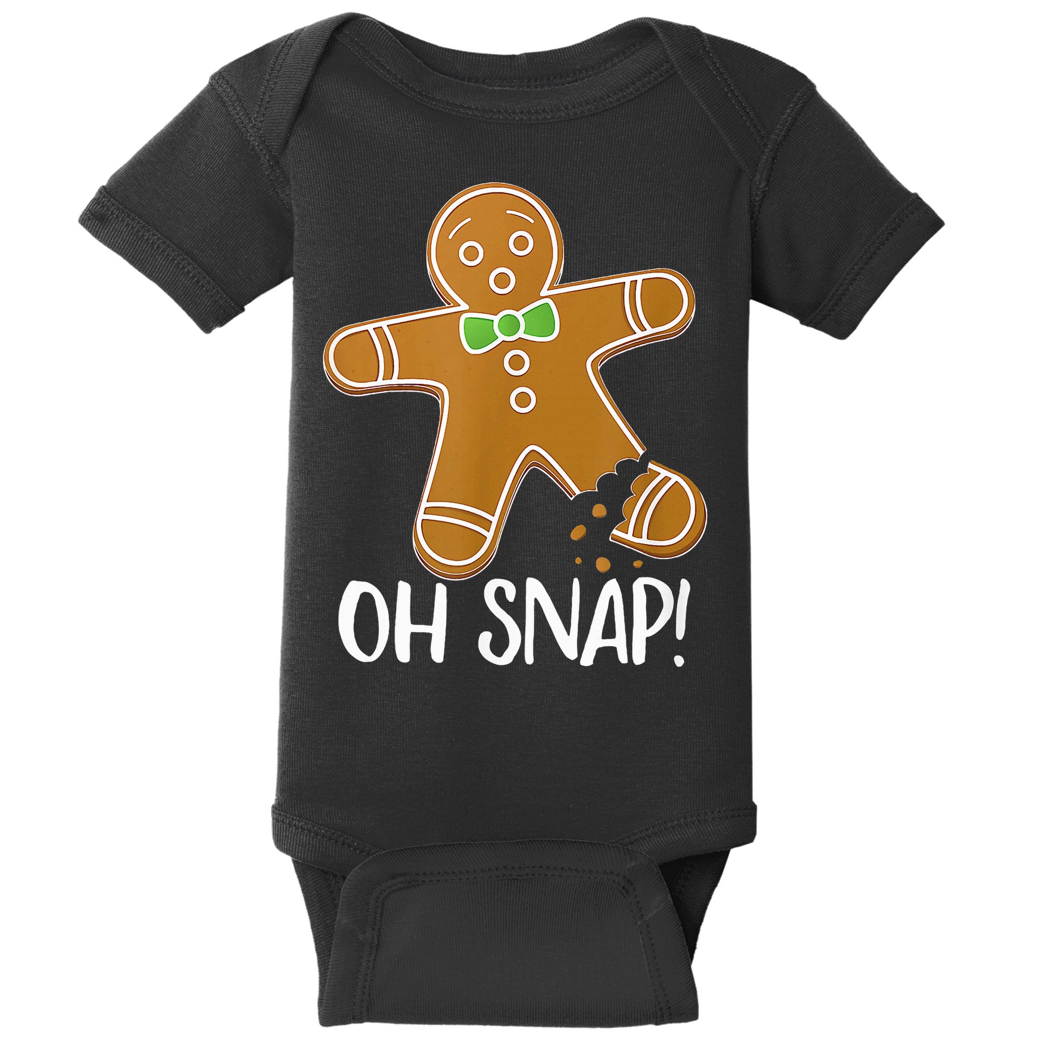 Oh Snap Gingerbread Man Cookie Broken Leg Baby Bodysuit