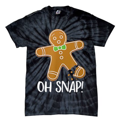Oh Snap Gingerbread Man Cookie Broken Leg Tie-Dye T-Shirt