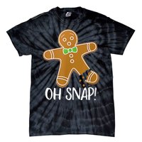 Oh Snap Gingerbread Man Cookie Broken Leg Tie-Dye T-Shirt