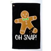 Oh Snap Gingerbread Man Cookie Broken Leg Golf Towel