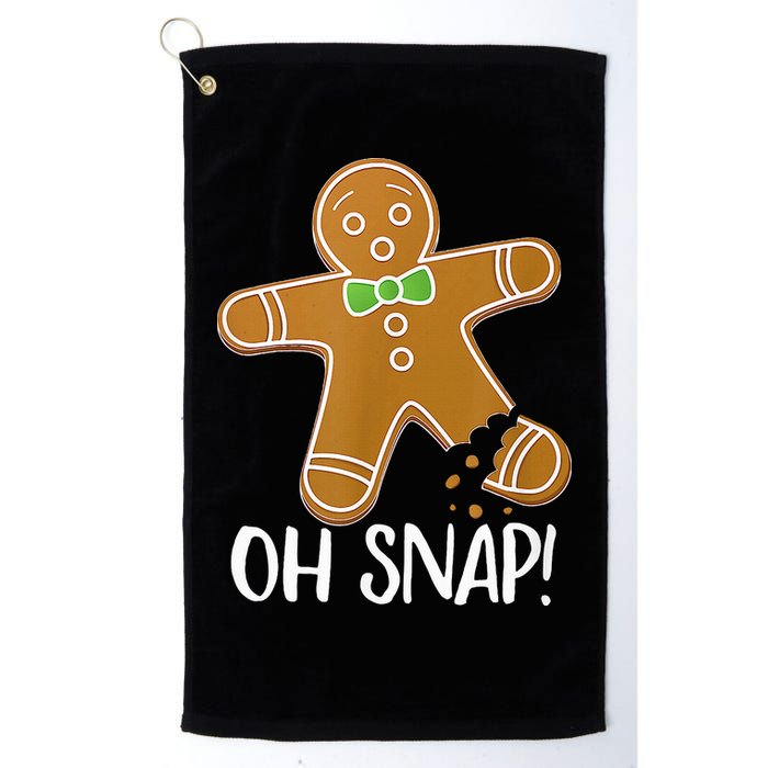 Oh Snap Gingerbread Man Cookie Broken Leg Golf Towel