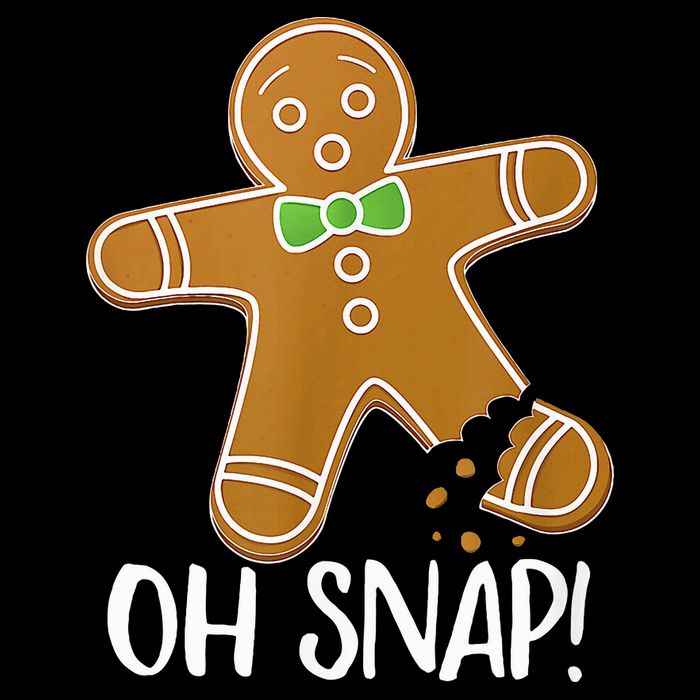 Oh Snap Gingerbread Man Cookie Broken Leg Short Acrylic Beanie