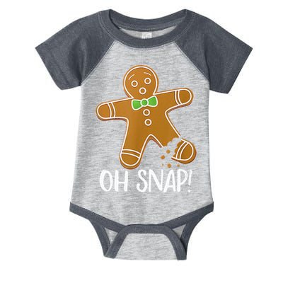 Oh Snap Gingerbread Man Cookie Broken Leg Infant Baby Jersey Bodysuit