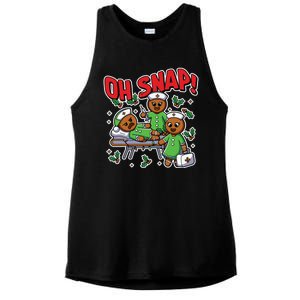 Oh Snap Gingerbread Nurse Funny Nursing Christmas Holiday Ladies PosiCharge Tri-Blend Wicking Tank