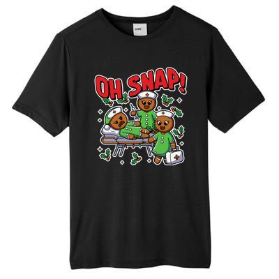 Oh Snap Gingerbread Nurse Funny Nursing Christmas Holiday Tall Fusion ChromaSoft Performance T-Shirt