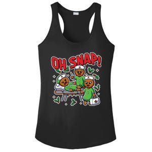 Oh Snap Gingerbread Nurse Funny Nursing Christmas Holiday Ladies PosiCharge Competitor Racerback Tank