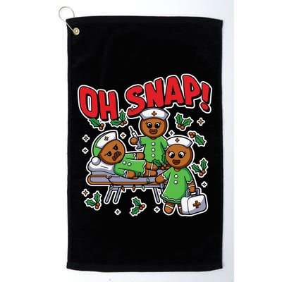 Oh Snap Gingerbread Nurse Funny Nursing Christmas Holiday Golf Towel