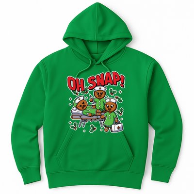 Oh Snap Gingerbread Nurse Funny Nursing Christmas Holiday Hoodie