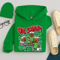 Oh Snap Gingerbread Nurse Funny Nursing Christmas Holiday Hoodie