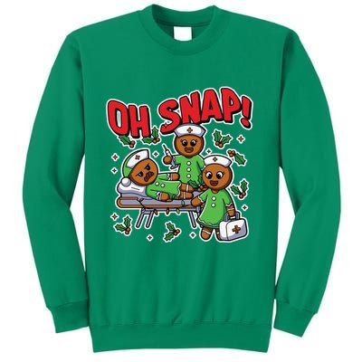 Oh Snap Gingerbread Nurse Funny Nursing Christmas Holiday Sweatshirt