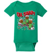 Oh Snap Gingerbread Nurse Funny Nursing Christmas Holiday Baby Bodysuit