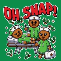 Oh Snap Gingerbread Nurse Funny Nursing Christmas Holiday Tie-Dye T-Shirt