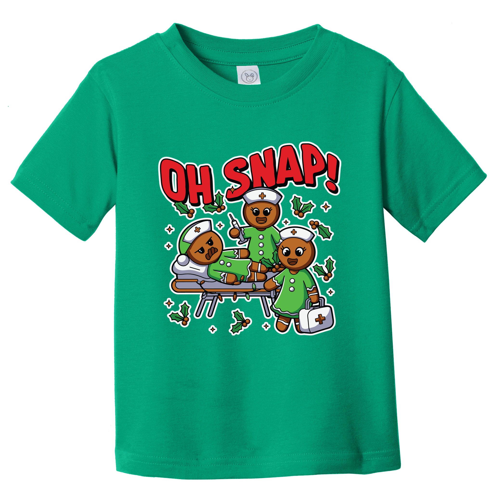 Oh Snap Gingerbread Nurse Funny Nursing Christmas Holiday Toddler T-Shirt