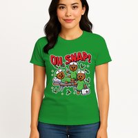 Oh Snap Gingerbread Nurse Funny Nursing Christmas Holiday Womens T-Shirt