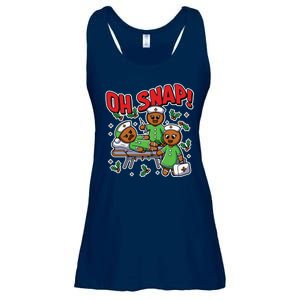 Oh Snap Gingerbread Nurse Funny Nursing Christmas Holiday Ladies Essential Flowy Tank