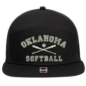 Oklahoma Softball Gear 7 Panel Mesh Trucker Snapback Hat