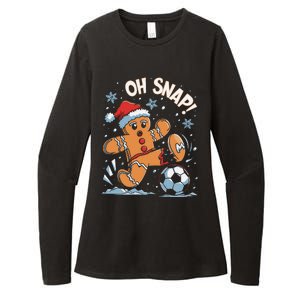 Oh Snap Gingerbreadman Christmas Soccer Womens CVC Long Sleeve Shirt