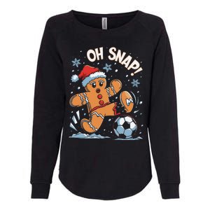 Oh Snap Gingerbreadman Christmas Soccer Womens California Wash Sweatshirt