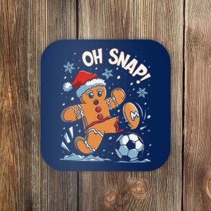 Oh Snap Gingerbreadman Christmas Soccer Coaster