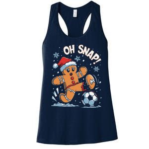 Oh Snap Gingerbreadman Christmas Soccer Women's Racerback Tank