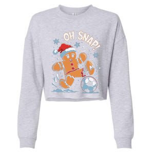 Oh Snap Gingerbreadman Christmas Soccer Cropped Pullover Crew