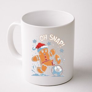 Oh Snap Gingerbreadman Christmas Soccer Coffee Mug