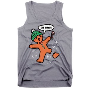 Oh Snap Gingerbread Man Funny Christmas Xmas Tank Top