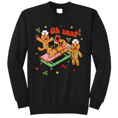 Oh Snap Gingerbread Nurse Funny Nursing Christmas Holiday Sweatshirt