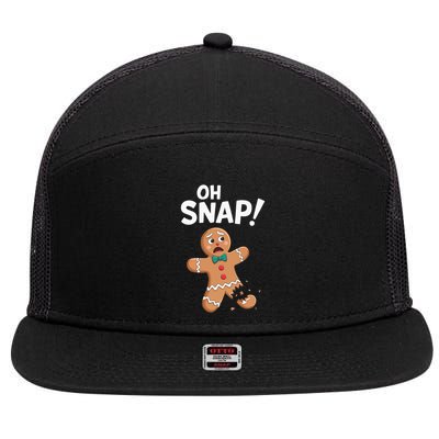 Oh Snap Gingerbread Man 7 Panel Mesh Trucker Snapback Hat