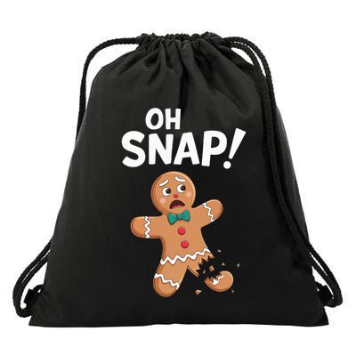 Oh Snap Gingerbread Man Drawstring Bag