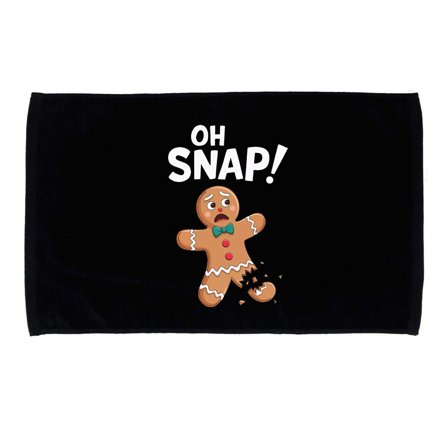 Oh Snap Gingerbread Man Microfiber Hand Towel