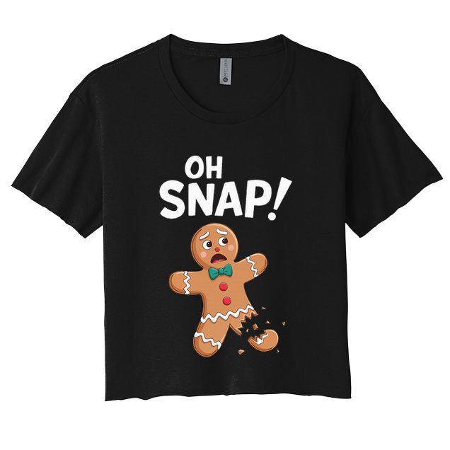 Oh Snap Gingerbread Man Women's Crop Top Tee
