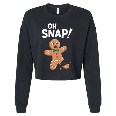 Oh Snap Gingerbread Man Cropped Pullover Crew