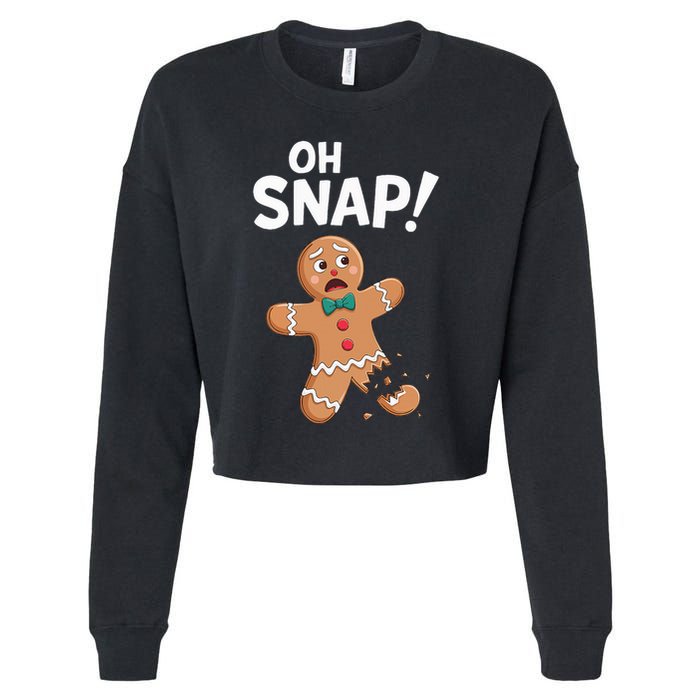 Oh Snap Gingerbread Man Cropped Pullover Crew