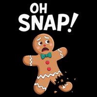 Oh Snap Gingerbread Man Cropped Pullover Crew